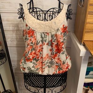 Vintage 90s summer floral tank top